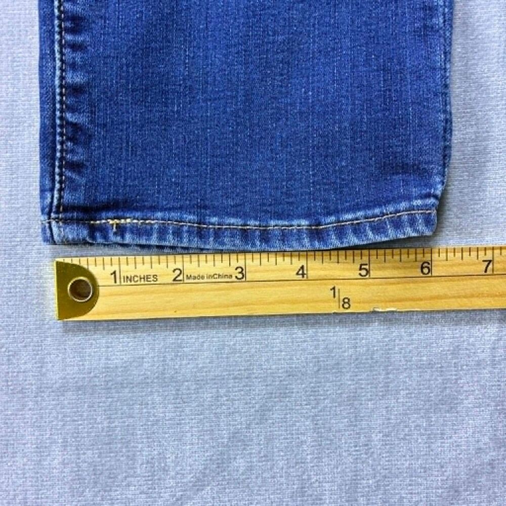 Levis Womens 12 Mid Rise Skinny Jeans Blue Stretch Medium Wash Denim - Picture 9 of 9
